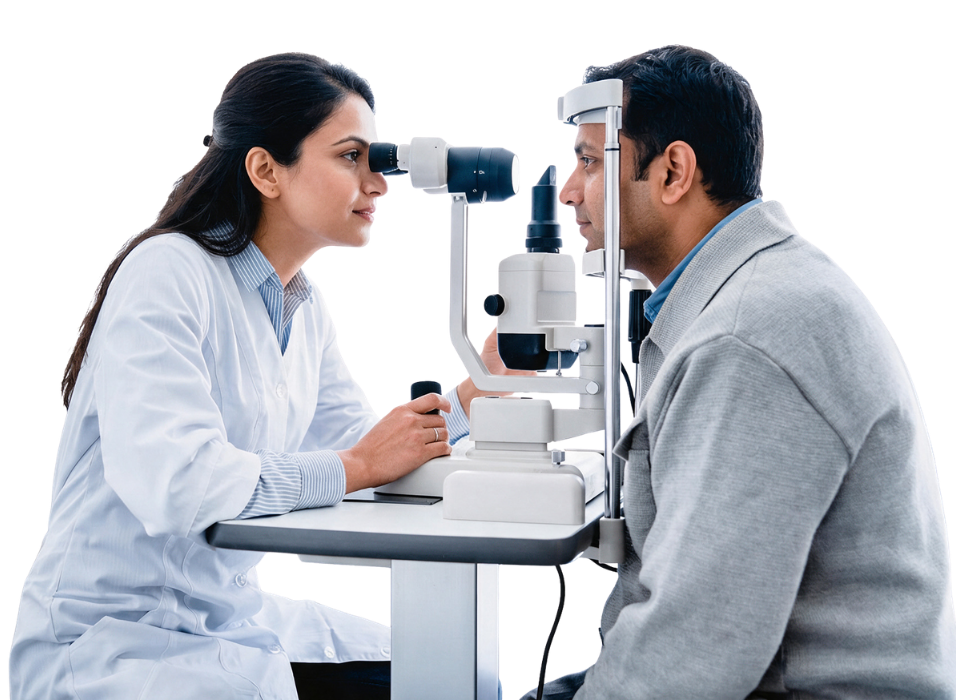 Eye evaluation at Surya Eye