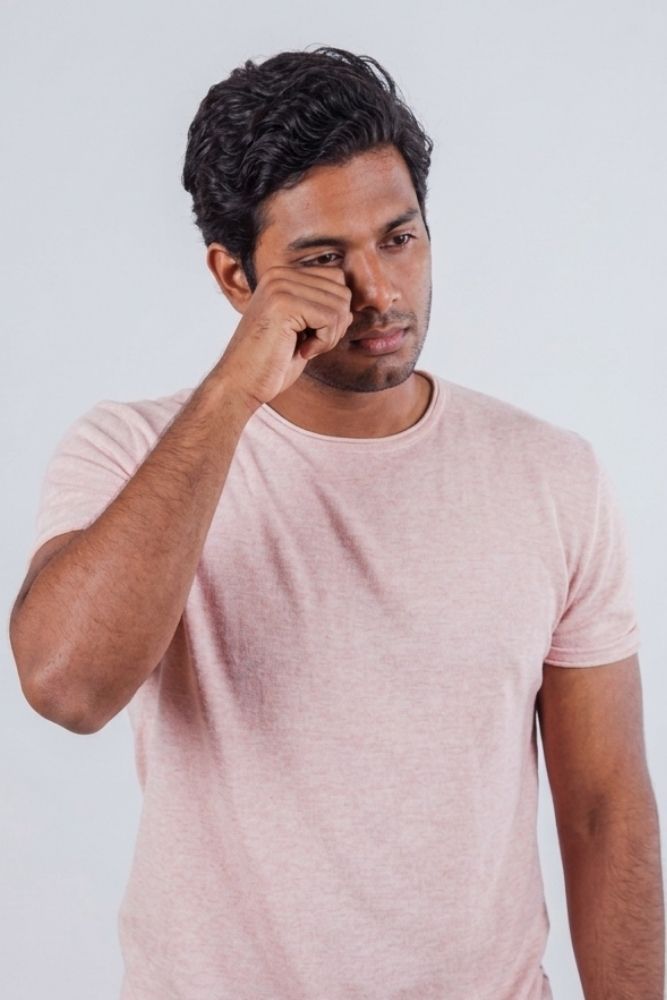 Person experiencing changes in vision